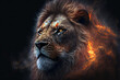 Lion portrait illustration