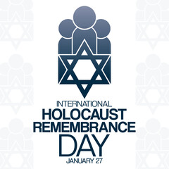 Wall Mural - International Holocaust Remembrance Day. January 27. Vector illustration. Holiday poster.