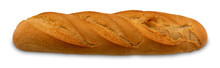 Baguette, loaf of bread cut out