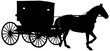 Amish horse and carriage Silhouette 