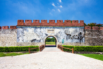 Wall Mural - Feng-Yi gate(east gate) of Fengshan City Ruins in Kaohsiung, Taiwan. it was built in the 61st year of the Qing dynasty of Emperor Kangxi. (1722).