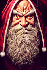 Wall Mural - Generative AI abstract render of Santa Claus