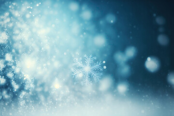 illustration background of snow fall with snow flakes