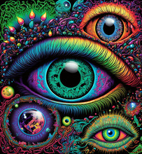 Psychedelic Eyes Generative AI