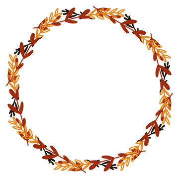 autumn wreath border