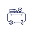 © nexusby - air compressor line icon on white