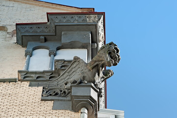 Wall Mural - Old building with gargoyle in Kyiv, Ukraine