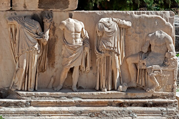 Fragment of the relief of Theater of Dionysus Eleuthereus, Athens, Greece