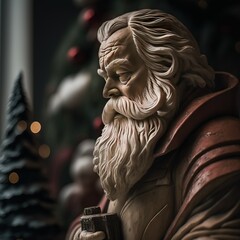 Wall Mural - generative ai statue of Santa Clause