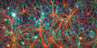 Brain cells neurons and nervous system. Neural network concept, Generative AI