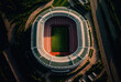 Aerial image of Stadion PGE Narodowy, the home field of the Polish national football team, taken in May 2021 in Warsaw, Poland. Generative AI