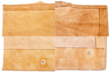 Sticker - Collection of brown leather textures