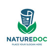 © ismadesign - Nature document or news vector logo template with sheet or page symbol