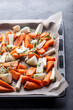 Leinwandbild Motiv Fresh carrot and parsnip with thyme