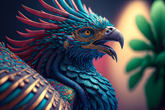 quetzalcoatl, aztec god. generative ai