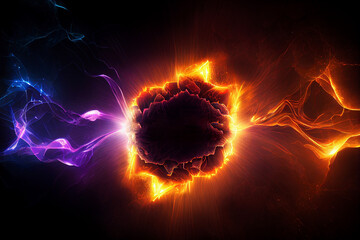 energy background with explosion and copy space