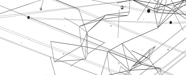 Concept of AI technology, Motion of digital data flow.
