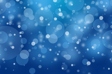 Wall Mural - abstract blue blur bokeh snow background with copy space