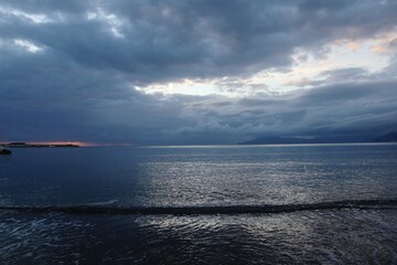 Sticker - clouds over the sea