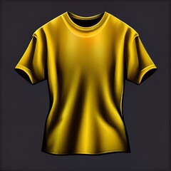 Poster -  a yellow shirt is shown in a black frame with a black background and a black border around it to the left. Generative AI