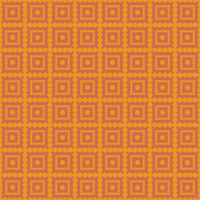 Seamless Orange Pattern With Squares