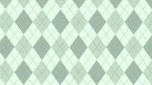 Green Argyle Plaid Background Vector Illustration.