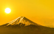 富士山と朝日_初日の出_朝焼けイメージ