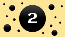 Animated Video Counting From 1 To 20 With A Yellow Vortex Background  Animation.
