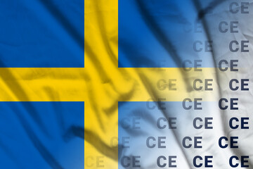 Sweden flag CE symbol agreement