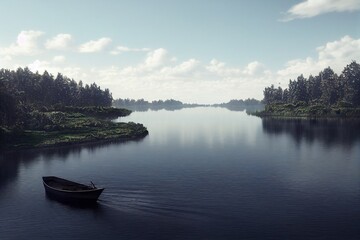 Naklejka na meble morning on the lake