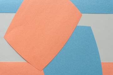 Canvas Print - pale yellow and blue construction paper shapes