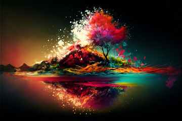 Canvas Print - abstract watercolor background