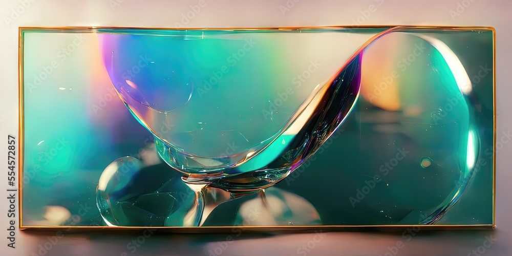 Ilustración de Stock Striking glass objects on campus, organic and ...