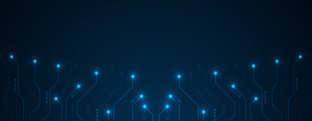 Circuit board vector background. Electronic computer hardware technology. Motherboard