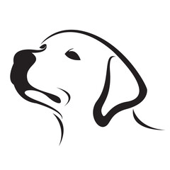 Poster - Labrador retriever dog face design isolated on transparent background. Pet. Animals.