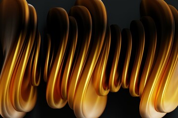 Wall Mural - close up of an background abstract background backdrop gold wallpaper art design 3d render illustrat