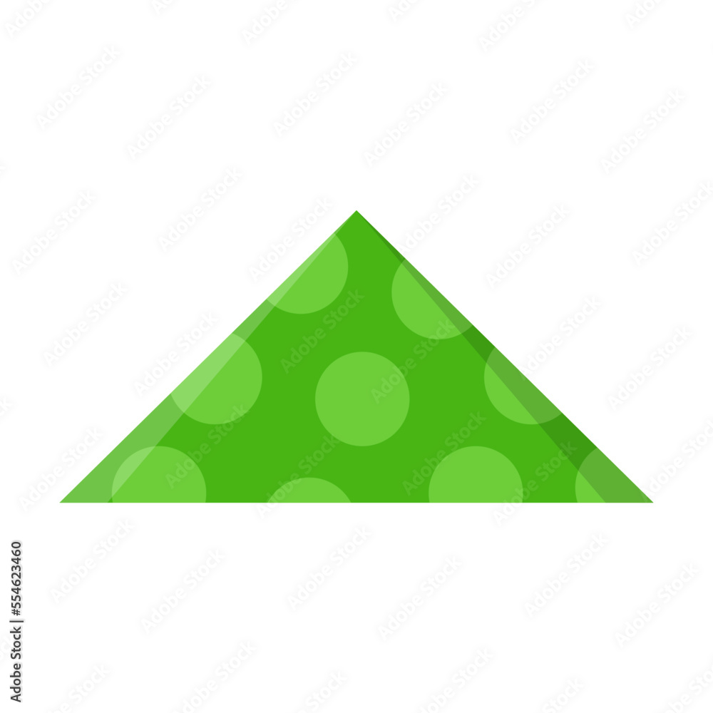 Cartoon drawing of triangle figure or form for preschool kids on isolated white background. Basic geometric shape for children vector illustration. Education, geometry concept