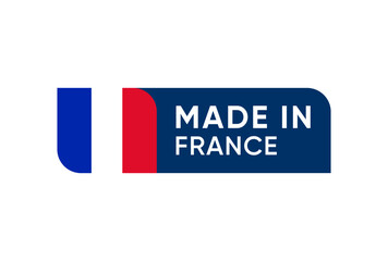 Made in France flag banner vector design	