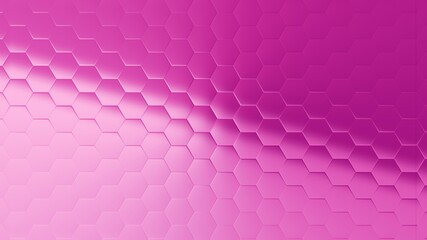 Illustration of pink backlit background with hexagon mosaic and added effects