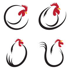 Wall Mural - Chicken design on transparent background. Farm Animals.