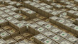 © RocknRoller Studios - Finance concept Wallpaper with Cash Bundles of One Dollar Bills.