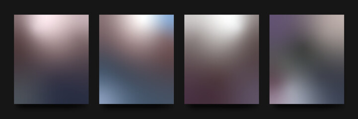 Wall Mural - gradient backgrounds vector set. gradient wallpapers in metal colors. colorful vector backgrounds fo