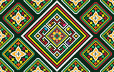 Fototapeta Uliczki - Geometric ethnic pattern. Traditional oriental Indian ikat design for background, print, border wrapping, batik, fabric, vector illustration.
