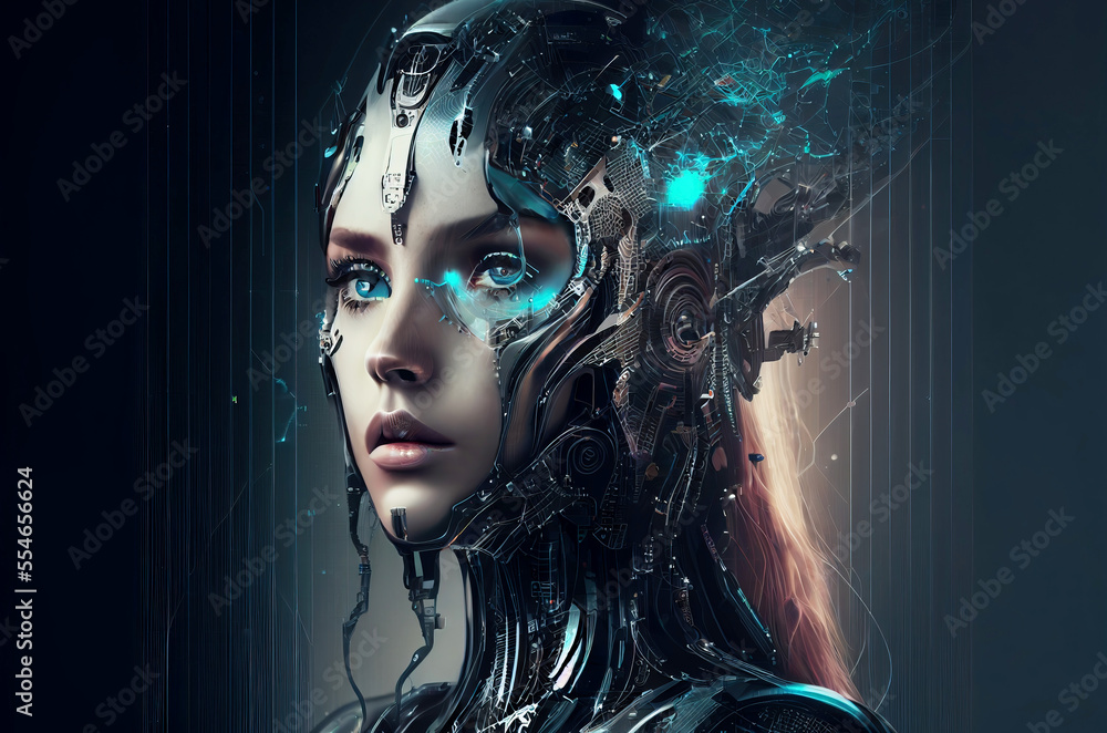 Sample Real Cyborg Artificial intelligence, abstract cyborg android. is not based on any ...