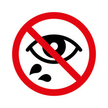 Avoid Contact With Eyes Icon Symbol. Keep Out Of Your Eyes Pictogram. Simple Vector Icon.