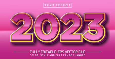 Wall Mural - Editable 2023 text effect - 2023 text style theme.