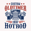 Custom oldtimer 1937 hotrod - Hot Rod t shirt design vector