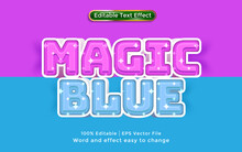 Magic Blue Text, 3D Style Text Effect