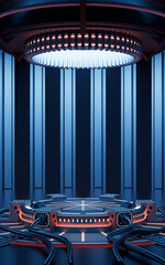 Wall Mural - 3D rendering mechanical creative sci-fi background