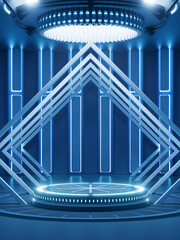 Wall Mural - 3D rendering mechanical creative sci-fi background